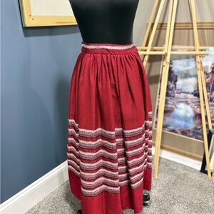Vintage handmade maxi skirt. Beautiful fabric. 70s.